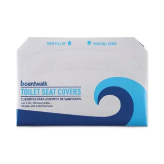 Boardwalk® Premium Half-Fold Toilet Seat Covers, White, 250 Covers/Sleeve, 4 Sleeves/Carton