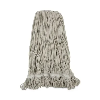 Boardwalk® Pro Loop Web/Tailband Wet Mop Head, Cotton, 24oz, White, 12/Carton