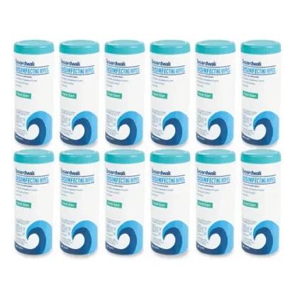 Boardwalk® Quat-Based Disinfecting Wipes, Fresh Scent, 35 Wipes/Canister, 12 Canisters/Carton