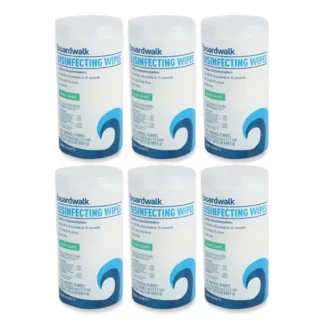 Boardwalk® Quat-Based Disinfecting Wipes, Fresh Scent, 75 Wipes/Canister, 6 Canisters/Carton