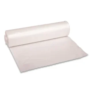 Boardwalk® Recycled Low-Density Polyethylene Can Liners, 33 gal, Clear, 1.1 mil, 33" x 39"