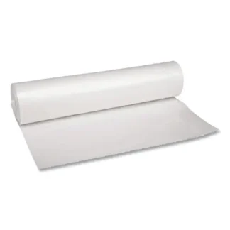 Boardwalk® Recycled Low-Density Polyethylene Can Liners, 45 gal, 1.1 mil, 40" x 46", Clear