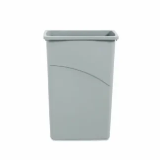 Boardwalk® Slim Waste Container, 23 gal, Plastic, Gray