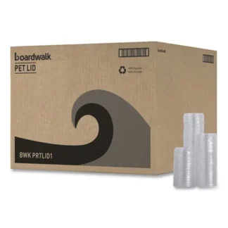 Boardwalk® Souffle/Portion Cup Lids, Fits 1 oz Portion Cups, Plastic, Clear, 2,500/Carton