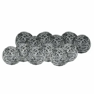 Boardwalk® Stainless Steel Scrubber, Medium Size, Steel Gray, 72/Carton