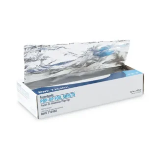 Boardwalk® Standard Duty Aluminum Foil Pop-Up Sheets, 63 Gauge, 12" x 10.75", 200 Sheets per Box, 12 Boxes per Carton
