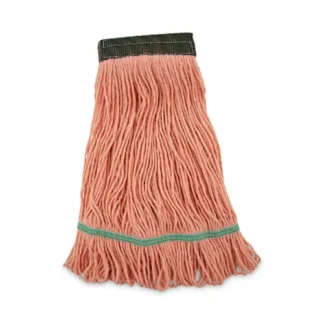 Boardwalk® Super Loop Wet Mop Head, Cotton/Synthetic Fiber, 5" Headband, Medium Size, Orange