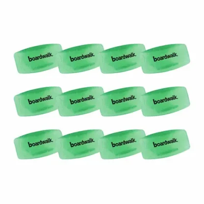 Boardwalk® Toilet Bowl Clip, Cucumber Melon Scent, Green, 12/Box