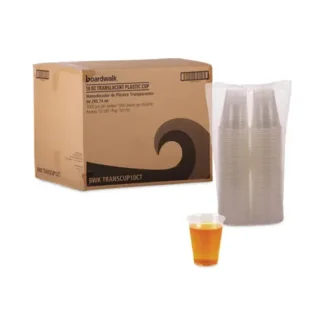 Boardwalk® Translucent Plastic Cold Cups, 10 oz, 100/Sleeve, 10 Sleeves/Carton