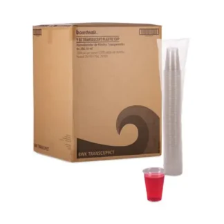 Boardwalk® Translucent Plastic Cold Cups, 9 oz, 100/Sleeve, 25 Sleeves/Carton
