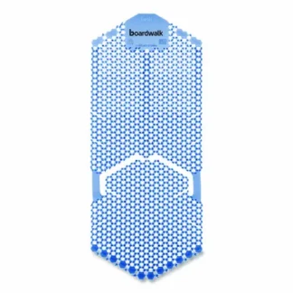 Boardwalk® Vertical Urinal Screen, Cotton Blossom Scent, Blue, 6/Carton
