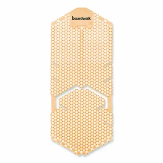 Boardwalk® Vertical Urinal Screen, Summer Sunshine Scent, Yellow, 6 Screens/Carton