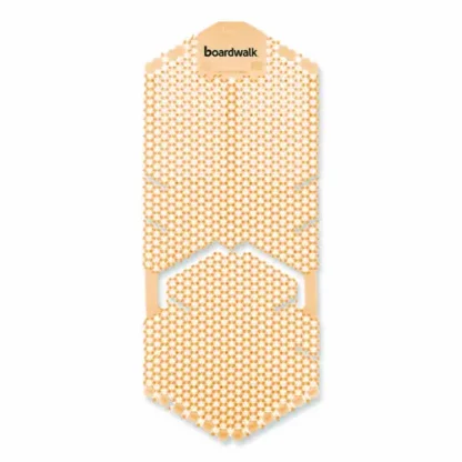 Boardwalk® Vertical Urinal Screen, Summer Sunshine Scent, Yellow, 6 Screens/Carton