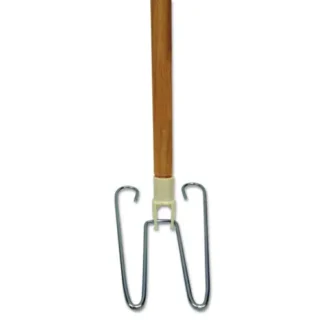 Boardwalk® Wedge Dust Mop Head Frame with Lacquered Wood Handle, 0.94" Diameter x 48" Length, Natural