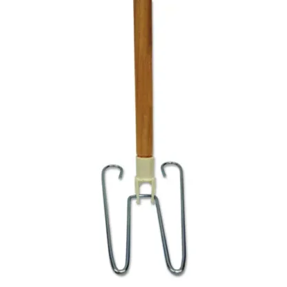Boardwalk® Wedge Dust Mop Head Frame with Lacquered Wood Handle, 0.94" Diameter x 48" Length, Natural