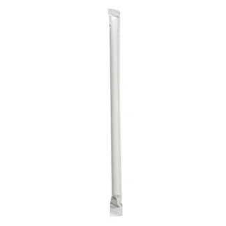 Boardwalk® Wrapped Giant Straws, Red/White Striped, 7.75", 7,200/Carton