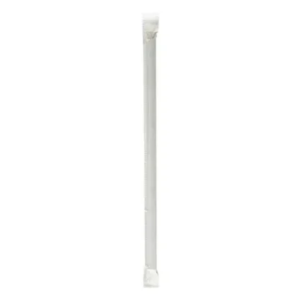 Boardwalk® Wrapped Jumbo Paper Straws, Black, 1,280/Carton
