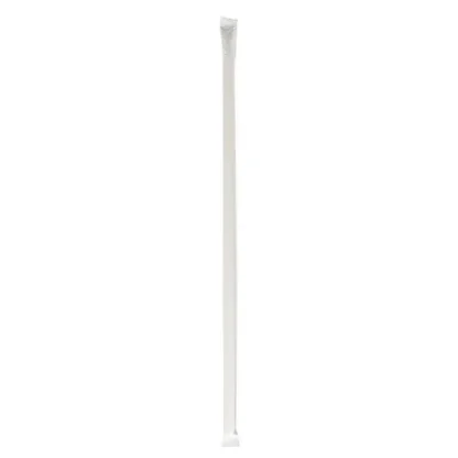 Boardwalk® Wrapped Jumbo Straws, 10.25", Polypropylene, Red/White Striped, 2,000/Carton