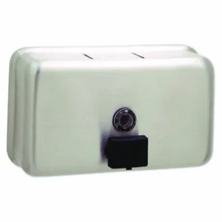 Bobrick ClassicSeries Surface-Mounted Liquid Soap Dispenser, Stainless Steel, 40 oz
