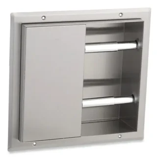 Bobrick Partition-Mounted Multi-Roll Toilet Tissue Dispenser, Stainless Steel