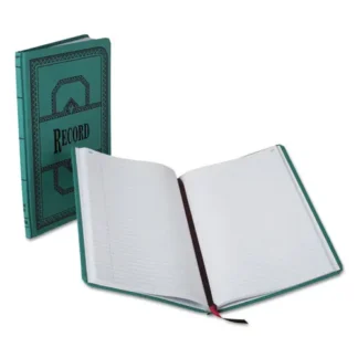 Boorum & Pease® Account Record Book, Record-Style Rule, Blue Cover, 11.75 x 7.25, 150 Sheets