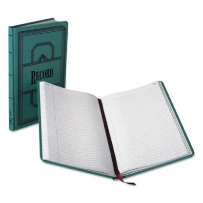 Boorum & Pease® Account Record Book, Blue Cover, 11.75 x 7.25, 300 Sheets