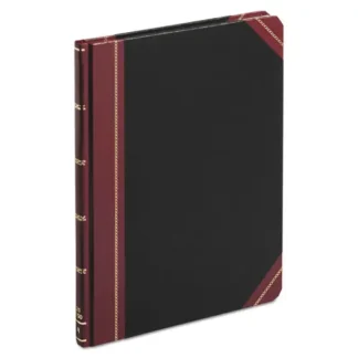 Boorum & Pease® Extra-Durable Bound Book, 5-Column Accounting, 150 Sheets, Black/Maroon/Gold Cover, 10.13 x 7.78 Inches