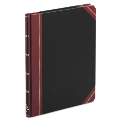 Boorum & Pease® Extra-Durable Bound Book, 5-Column Accounting, 150 Sheets, Black/Maroon/Gold Cover, 10.13 x 7.78 Inches