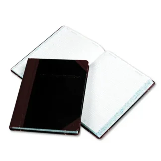 Boorum & Pease® Laboratory Notebook, Data/Lab-Record Format, Black/Red Cover, 300 Sheets, 10.38" x 8.13"