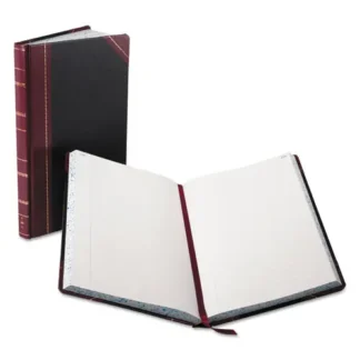 Boorum & Pease® Record and Account Book, Black/Red/Gold Cover, 13.75 x 8.38 Inches, 300 Sheets