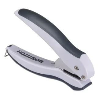 Bostitch® 10-Sheet EZ Squeeze One-Hole Punch, 1/4" Hole, Gray