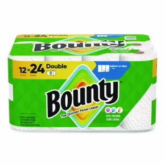 Bounty® Select-a-Size Kitchen Roll Paper Towels, 2-Ply, White, 82 Sheets per Double Roll, 12 Rolls/Carton