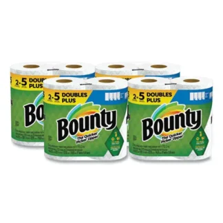Bounty® Select-a-Size Kitchen Roll Paper Towels, 2-Ply, White, 113 Sheets per Roll, 2 Double Plus Rolls per Pack, 4 Packs per Carton