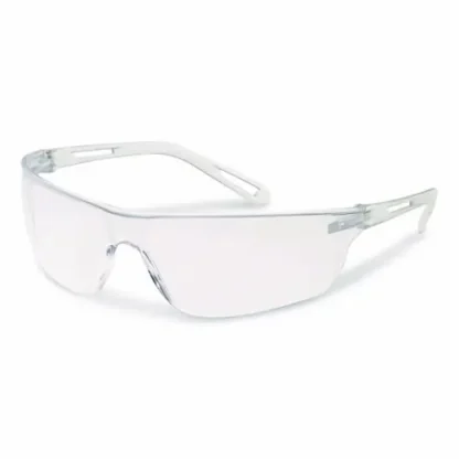 Bouton® Zenon Z-Lyte Safety Glasses, Scratch-Resistant, Clear Plastic Frame, Clear Polycarbonate Lens