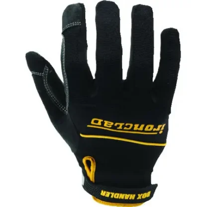 Box Handler Utility Cotton/Poly Glove, Large, Black, 1 Pair