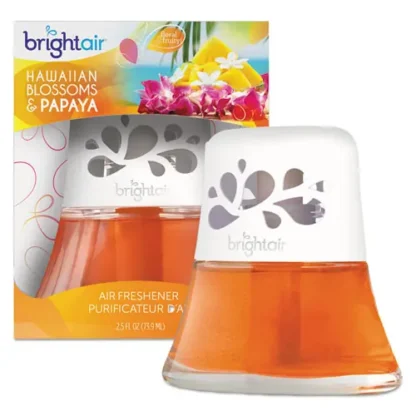 BRIGHT Air® Scented Oil Air Freshener, Hawaiian Blossoms and Papaya, 6/Carton