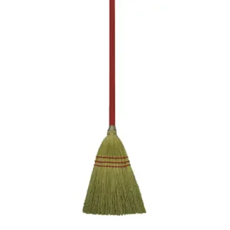 Broom Toy/Lobby with 100% Corn and Red Wood Handle