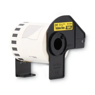 Brother Continuous Film Label Tape, 2.4" x 50 ft Roll, Yellow