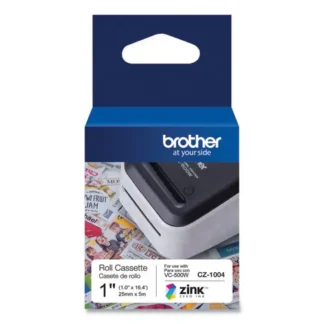 Brother CZ Roll Cassette, 1" x 16.4 ft, White