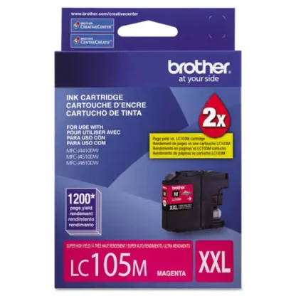 Brother LC105M Innobella Super High-Yield Ink Cartridge, Magenta, 1,200 Page Yield