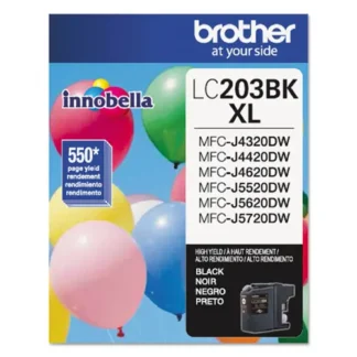 Brother LC203BK Innobella High-Yield Ink Cartridge, Black, 550 Page Yield