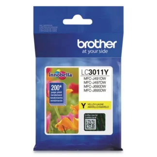 Brother LC3011Y Ink Cartridge, Yellow, 200 Page Yield