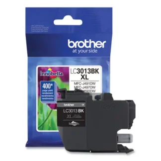 Brother LC3013BK High-Yield Ink Cartridge, Black, 400 Page-Yield