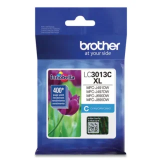 Brother LC3013C High-Yield Ink, Cyan, 400 Page Yield