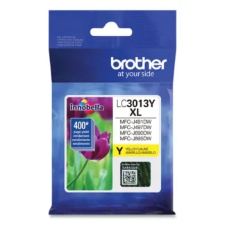 Brother LC3013Y High-Yield Ink Cartridge, Yellow, 400 Page-Yield