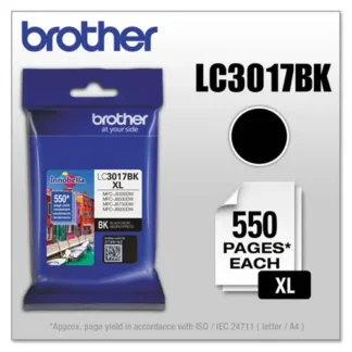 Brother LC3017BK Innobella High-Yield Ink Cartridge, Black, 550 Page Yield