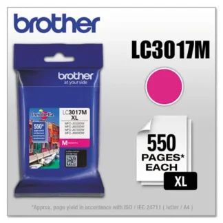 Brother LC3017M Innobella High-Yield Ink Cartridge, Magenta, 550 Page Yield