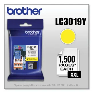 Brother LC3019Y Innobella Super High-Yield Ink Cartridge, Yellow, 1,300 Page Yield