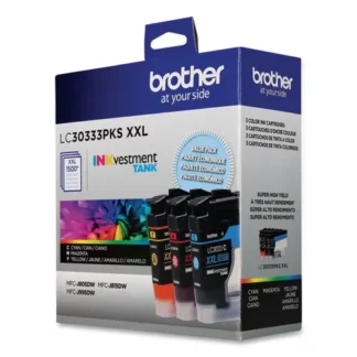 Brother LC30333PKS INKvestment Super High-Yield Ink, 1,500 Page-Yield, Cyan/Magenta/Yellow