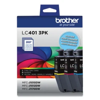 Brother LC4013PKS Ink Cartridges, Cyan/Magenta/Yellow, 3 Pack